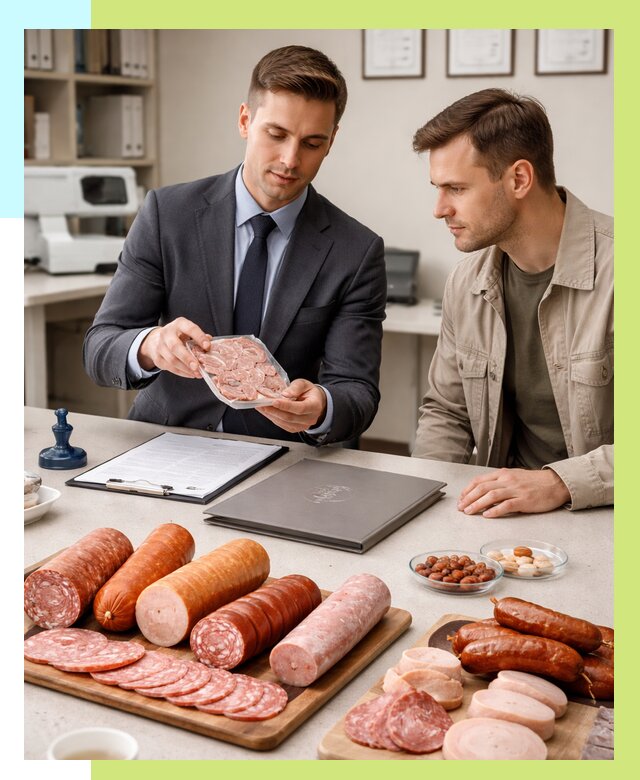 Сертификация колбасных изделий в Карталах от 7823 р. | Алешин-Крт