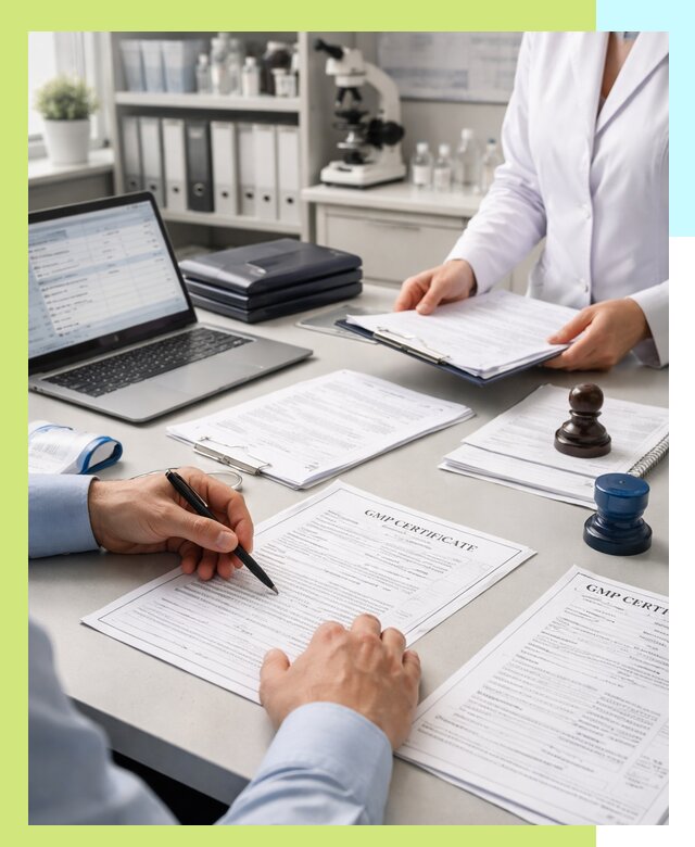 Оформление сертификата GMP в Карталах для фармпроизводства