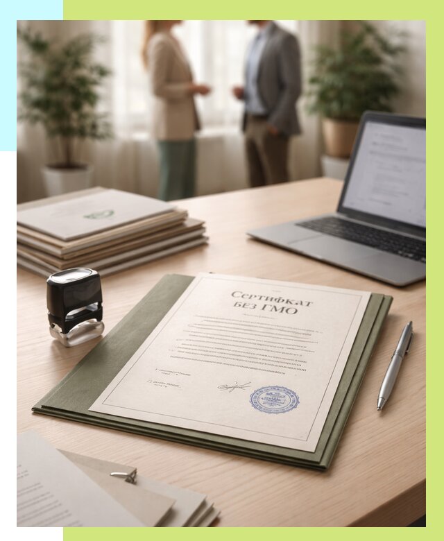 Сертификат без ГМО в Карталах от 7823 р. оформить срочно Алешин-Крт