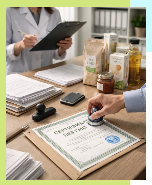 Получение сертификата Без ГМО для продукции в Карталах