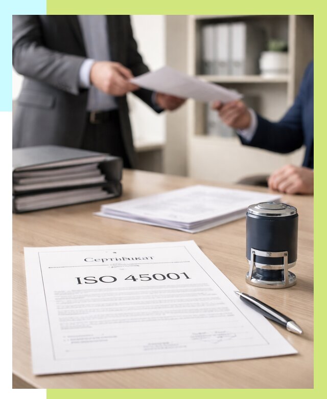 Сертификат ISO 45001 в Карталах под ключ от 46940 р. | Алешин-Крт