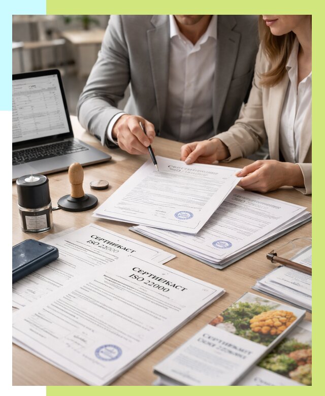 Сертификат ISO 22000 в Карталах от 41724 р. под ключ | Алешин-Крт