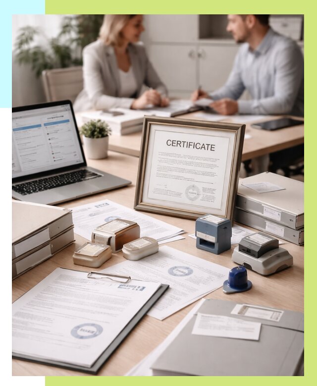 Сертификация компании в Карталах от 46940 р. | Алешин-Крт — заказ